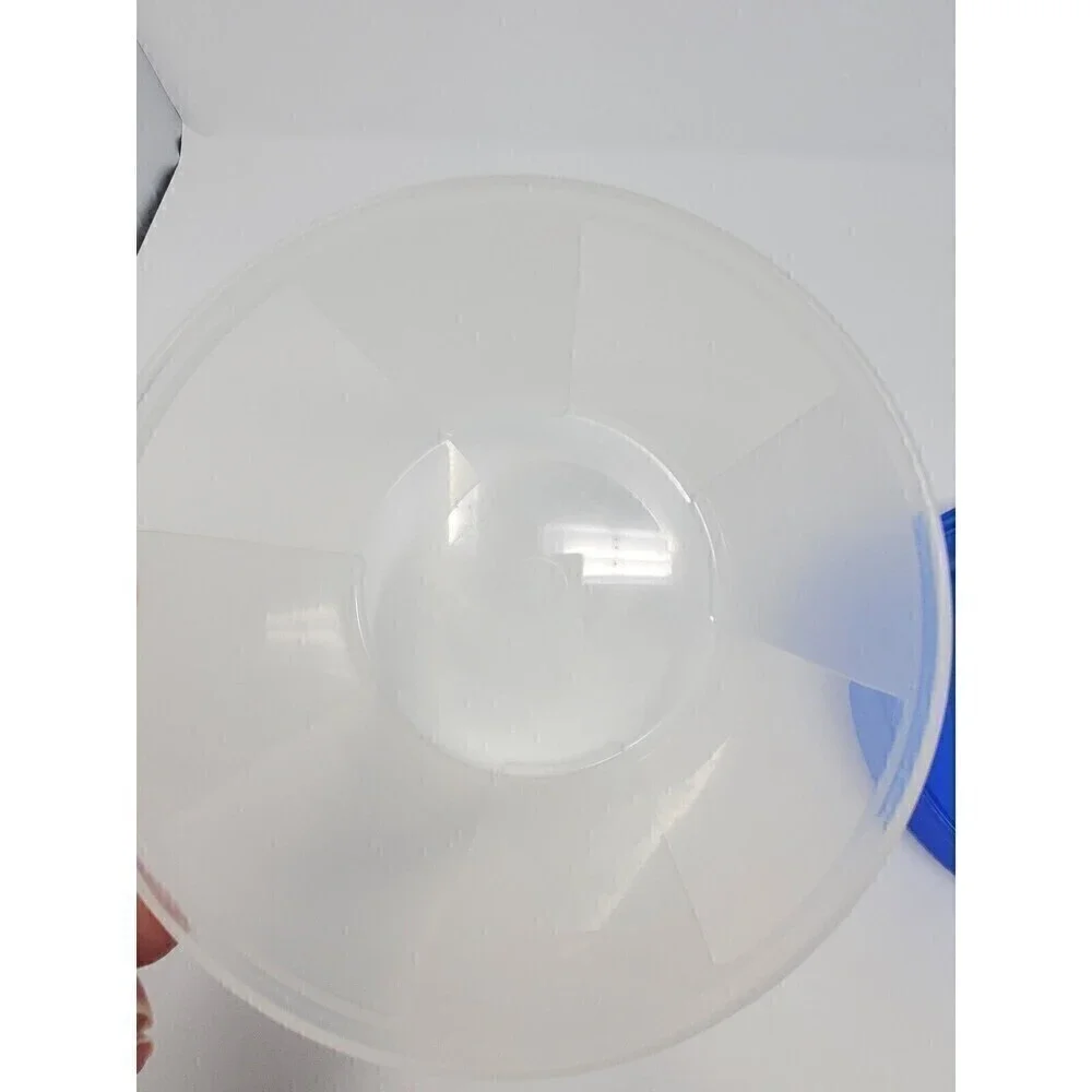 TUPPERWARE FREEZER MATE ICE CREAM SAVER ROUND BLUE LID SMART DATE DIAL #4564A-2